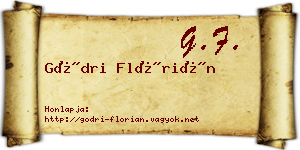 Gödri Flórián névjegykártya